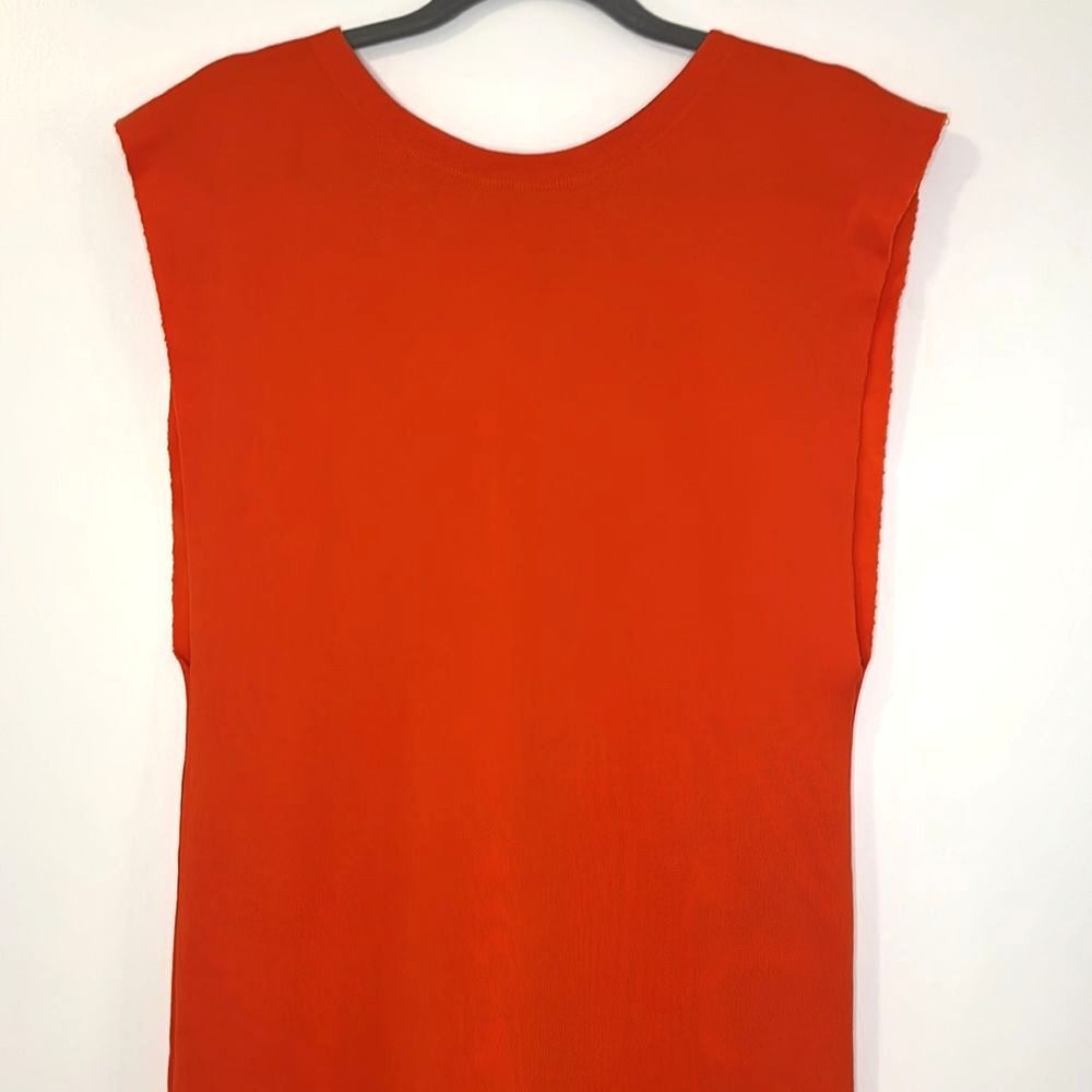 Free People Orange Sleeveless Sweatshirt Terry Dress Small - Picture 3 of 9